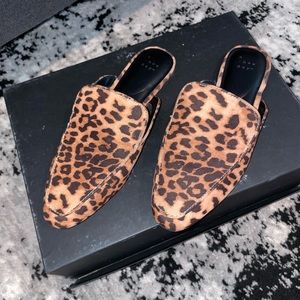 Cute Leopard print mule shoes
